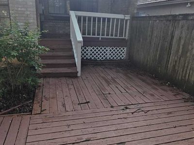 Before Deck Patio Remodeling