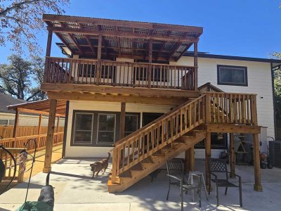 Durable Two Level Deck Construction
